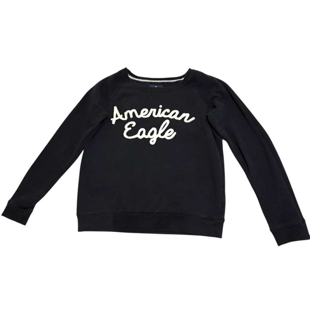 American eagle women’s  puffy logo sweater size S